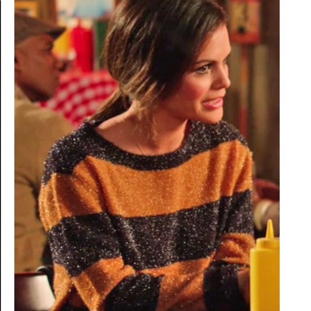 Band of Outsiders Fall Halloween Tinsel Rugby Sweater